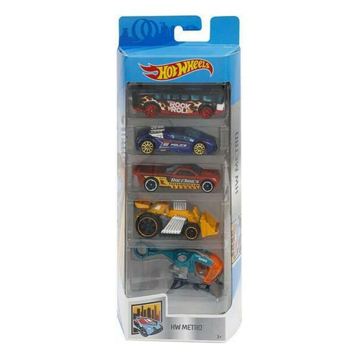 Set of 5 Cars Hot Wheels 1806 Multicolour Orange