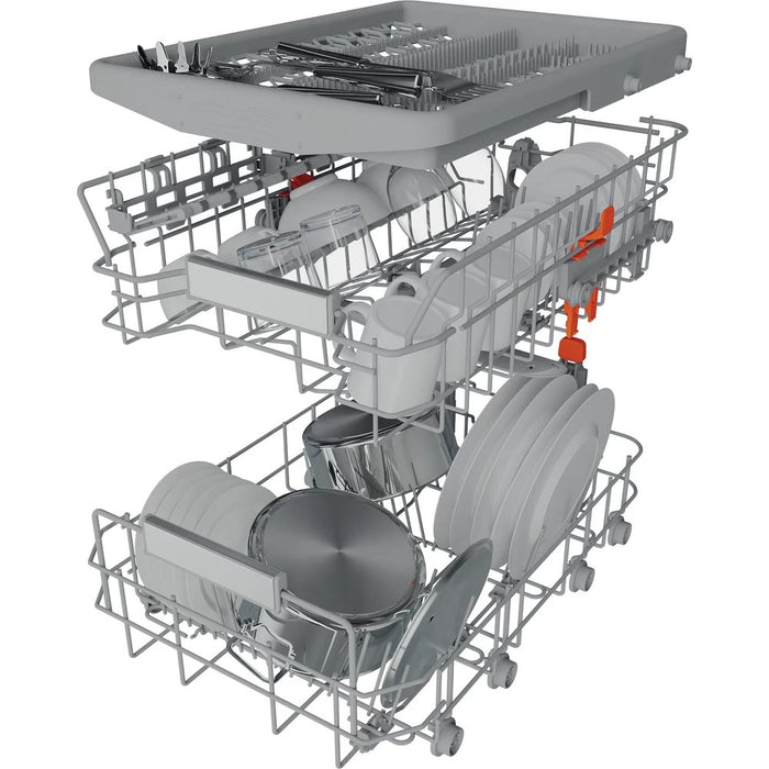 Built-in dishwasher Hotpoint-Ariston HSIO 3O23 WFE, 10 place settings, 450 W, mm, E