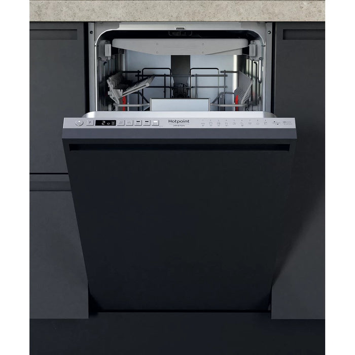 Built-in dishwasher Hotpoint-Ariston HSIO 3O23 WFE, 10 place settings, 450 W, mm, E