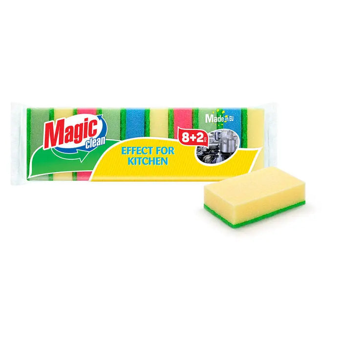 HOUSEHOLD SPONGE 10PCS MAGIC CLEAN - Продукти за почистване<<<Домашни потреби<<<Кухня<<<Praktiker