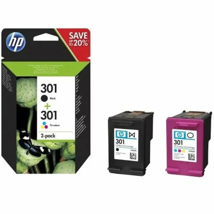 HP 301 2-pack Black/Tri-color Original Ink Cartridges - InkJet Consumables<<<HP консумативи<<<HP<<<PolyComp&&&Мастила и
