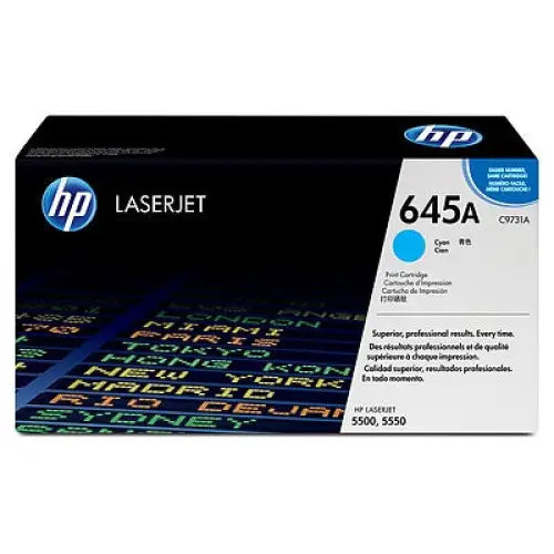 HP 645A original Colour LaserJet Toner cartridge C9731A cyan standard capacity 12.000 pages 1-pack