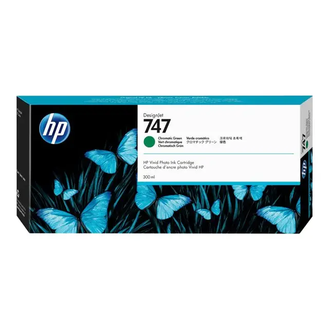 HP 747 300-ml Chromatic Green Ink Cartridge - LFP мастила и LFP мастилени глави<<<Консумативи - голям формат принтер