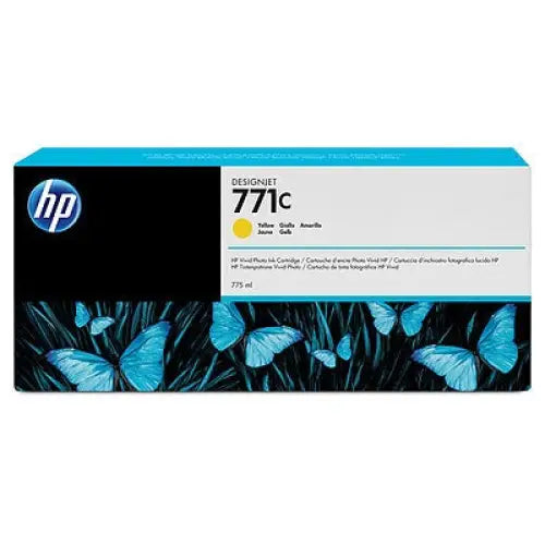 HP 771C original Ink cartridge B6Y10A yellow standard capacity 775ml 1-pack - LFP мастила и LFP мастилени