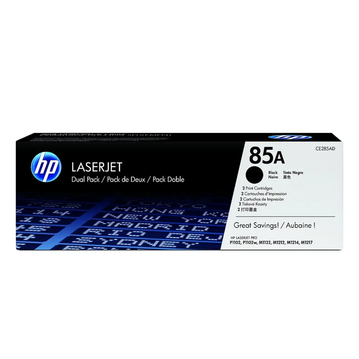 HP 85A Black Dual Pack LaserJet Toner Cartridges - LaserJet Consumables<<<HP