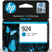 HP 924 Cyan Original Ink Cartridge - Мастила и Мастилени глави<<<Консумативи - Мастила<<<Печат Сканиране и