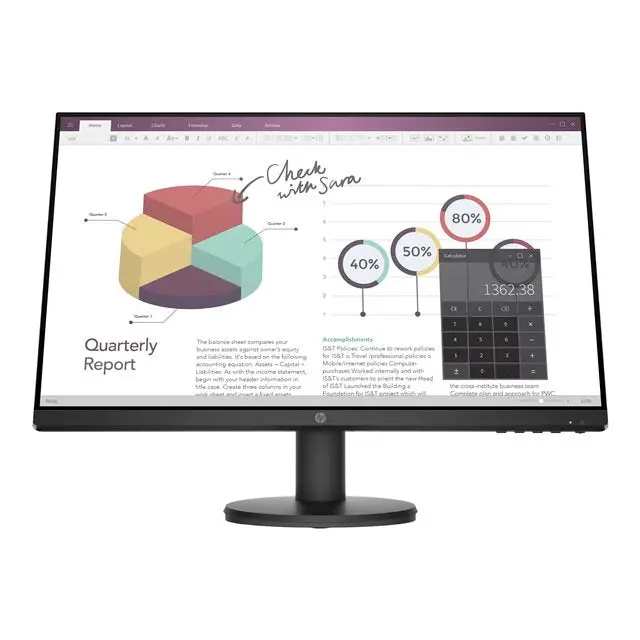 HP P24v G4 23.8inch IPS Monitor FHD 1920x1080 16:9 250cd/m2 1000:1 5ms GtG 1xHDMI1.4 1xVGA Black 3Y War. - Бизнес
