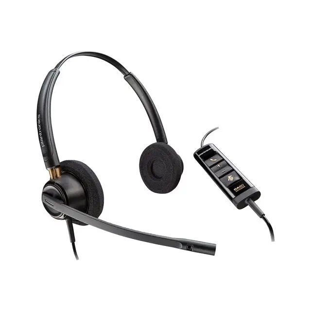 HP Poly EncorePro 320 EncorePro 300 series headset on-ear wired active noise cancelling USB-A black Certified