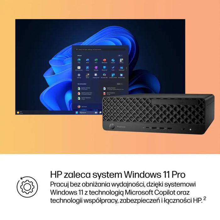 HP ProDesk 4 SFF G1i AI PC Intel Core Ultra 5 225 16 GB DDR5-SDRAM 512 GB SSD Windows 11 Pro Black - Professional