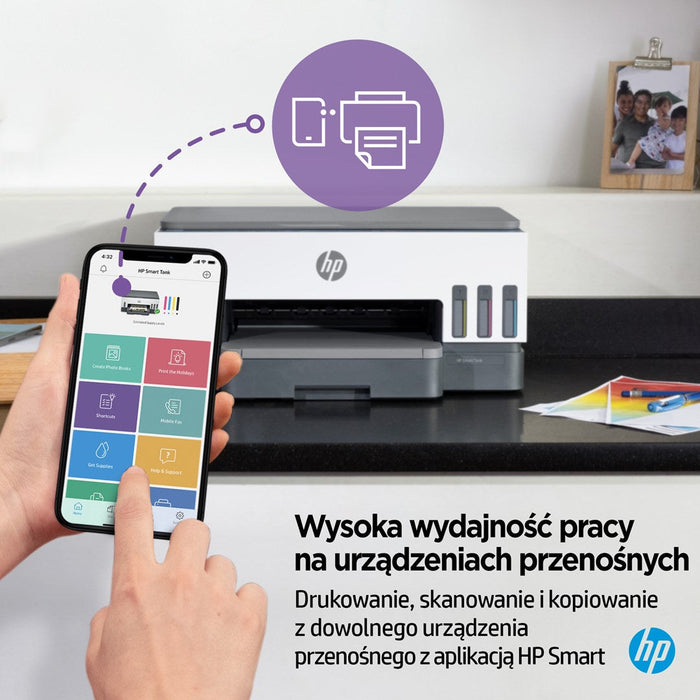 HP Smart Tank 720 All-in-One A4 Color Dual-band WiFi Print Scan Copy Inkjet 15/9ppm - Мултифункционални