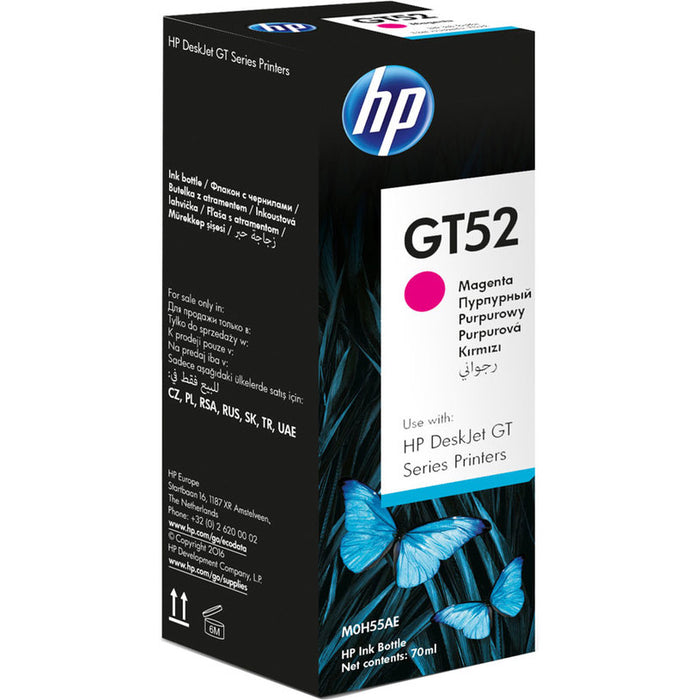 HP GT52 Magenta Original Ink Bottle
