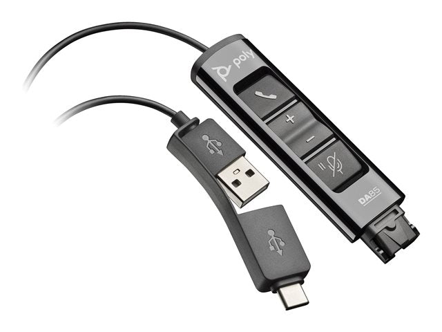 HP Poly DA85 Headset cable USB 24 pin USB-C male to Quick Disconnect male 1.3m