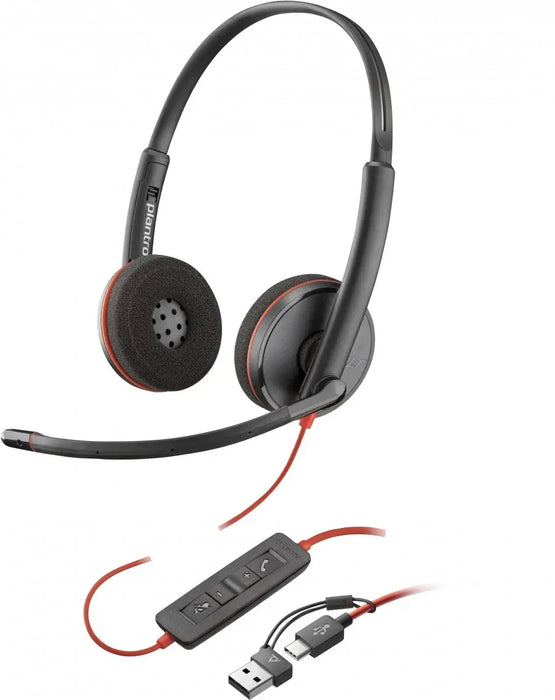 HP Poly Blackwire 3220 USB-C Headphone - Black