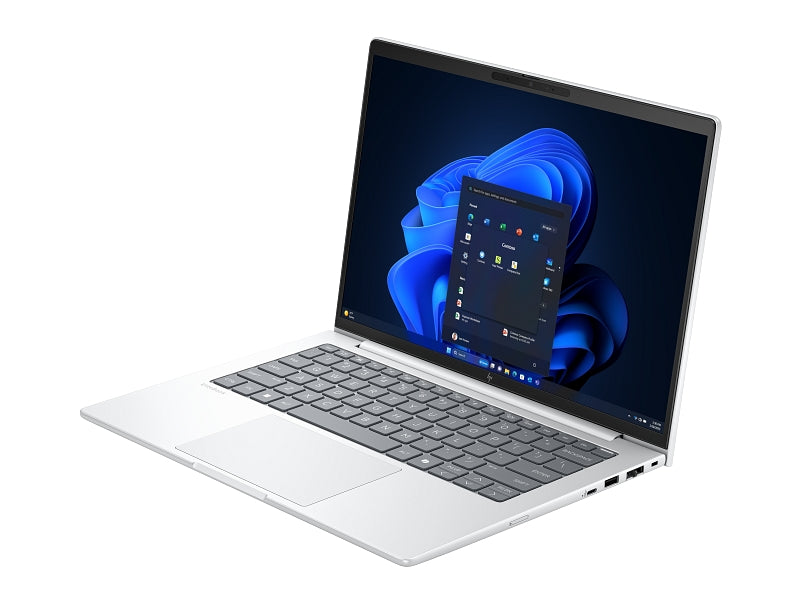 HP EliteBook 8 G1i AI 14" Glacier Silver, Ultra 7-255U(up to 5.2GH/12MB/12C), 14" WUXGA AG 300nits, 32GB 5600Mhz 1DIMM, 1TB PCIe SSD, WiFi 7 + BT 5.4, Backlit Kbd, FPR, Smart Card Reader, 3C Batt, Win 11 Pro, 3Y Offsite