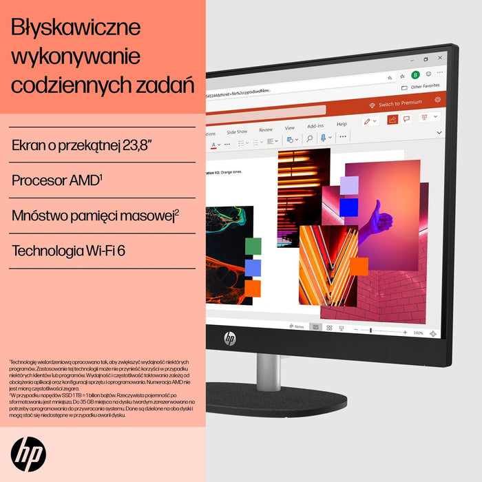 HP 24-cr0312nw AMD Ryzen™ 5 7520U 60.5 cm (23.8") 1920 x 1080 px All-in-One PC 16 GB LPDDR5-SDRAM 512 GB SSD Windows 11 Home Wi-Fi 6 (802.11ax) White