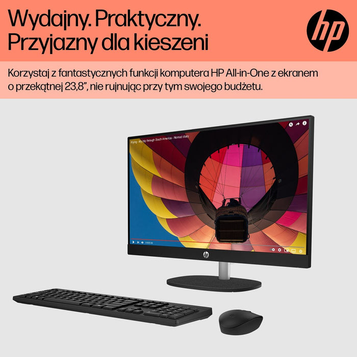 HP 24-cr0312nw AMD Ryzen™ 5 7520U 60.5 cm (23.8") 1920 x 1080 px All-in-One PC 16 GB LPDDR5-SDRAM 512 GB SSD Windows 11 Home Wi-Fi 6 (802.11ax) White