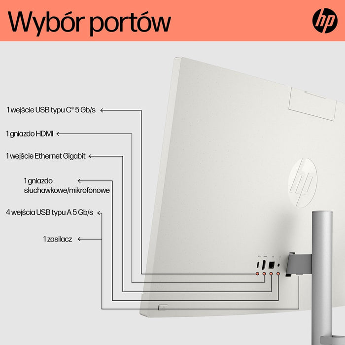 HP 24-cr0312nw AMD Ryzen™ 5 7520U 60.5 cm (23.8") 1920 x 1080 px All-in-One PC 16 GB LPDDR5-SDRAM 512 GB SSD Windows 11 Home Wi-Fi 6 (802.11ax) White