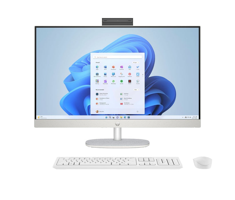 HP 27-cr0222nw AMD Ryzen™ 7 7730U 68.6 cm (27") 1920 x 1080 px All-in-One PC 16 GB DDR4-SDRAM 512 GB SSD Windows 11 Home Wi-Fi 6 (802.11ax) White