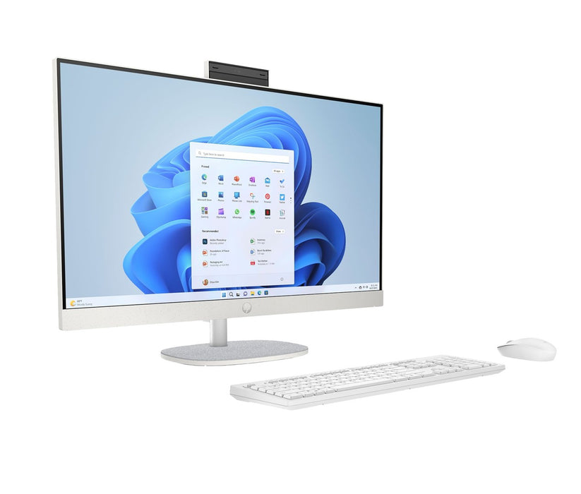 HP 27-cr0222nw AMD Ryzen™ 7 7730U 68.6 cm (27") 1920 x 1080 px All-in-One PC 16 GB DDR4-SDRAM 512 GB SSD Windows 11 Home Wi-Fi 6 (802.11ax) White