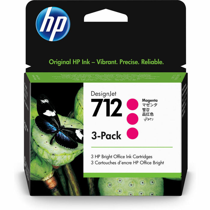 HP 712 Magenta Ink Cartridge 3-Pack