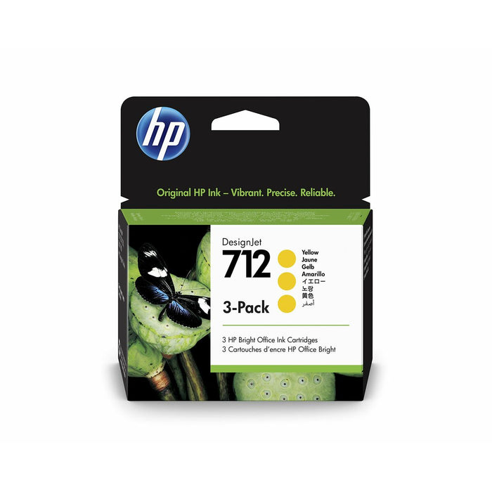 HP 712 Yellow Ink Cartridge 3-Pack