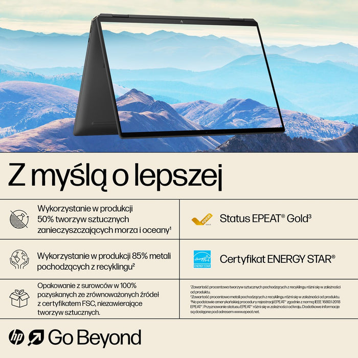 HP Spectre x360 16-aa0233nw Intel Core Ultra 7 155H, 2-in-1 convertible, 40.6 cm (16"), 3K touchscreen, 16 GB LPDDR5x-SDRAM, 1 TB SSD, NVIDIA GeForce RTX 4050, Wi-Fi 7 (802.11be), Windows 11 Pro, AI PC, Black