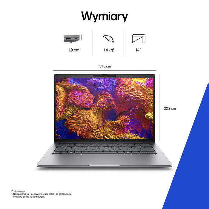 HP ZBook 8 G1ak Copilot+ PC AMD Ryzen AI 7 PRO 350 Mobile workstation 35.6 cm (14") WUXGA 16 GB DDR5-SDRAM 1 TB SSD Wi-Fi 7 (802.11be) Windows 11 Pro AI Workstation, AI PC Silver