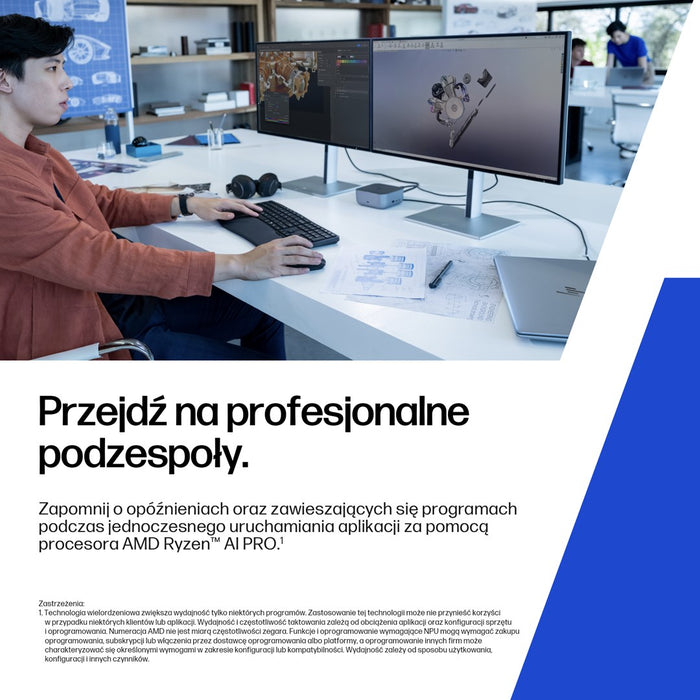 HP ZBook 8 G1ak Copilot+ PC AMD Ryzen AI 7 PRO 350 Mobile workstation 35.6 cm (14") WUXGA 32 GB DDR5-SDRAM 1 TB SSD Wi-Fi 7 (802.11be) Windows 11 Pro AI Workstation, AI PC Silver
