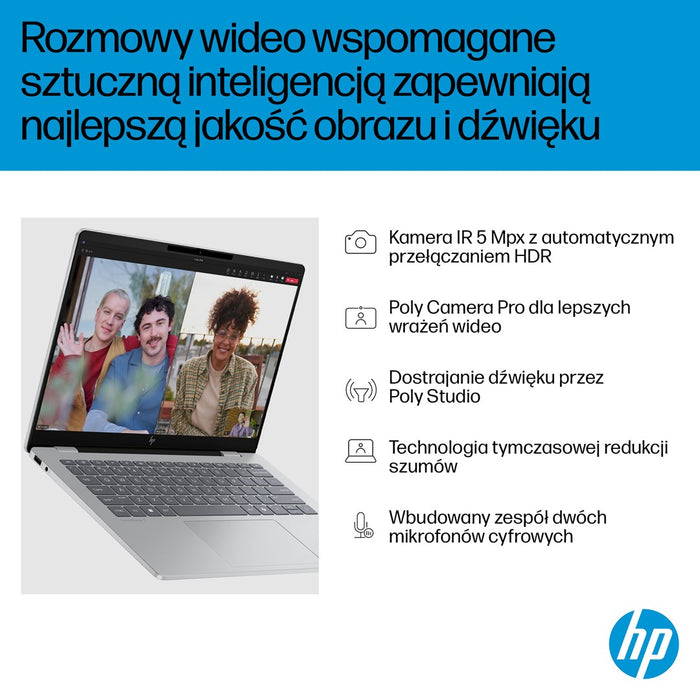 HP OmniBook 7 AI 14-fr0003nw Intel Core Ultra 5 225U Laptop 35.6 cm (14") 2K Display 16 GB LPDDR5 SDRAM 512 GB SSD Wi-Fi 6E (802.11ax) Windows 11 Pro AI PC Silver