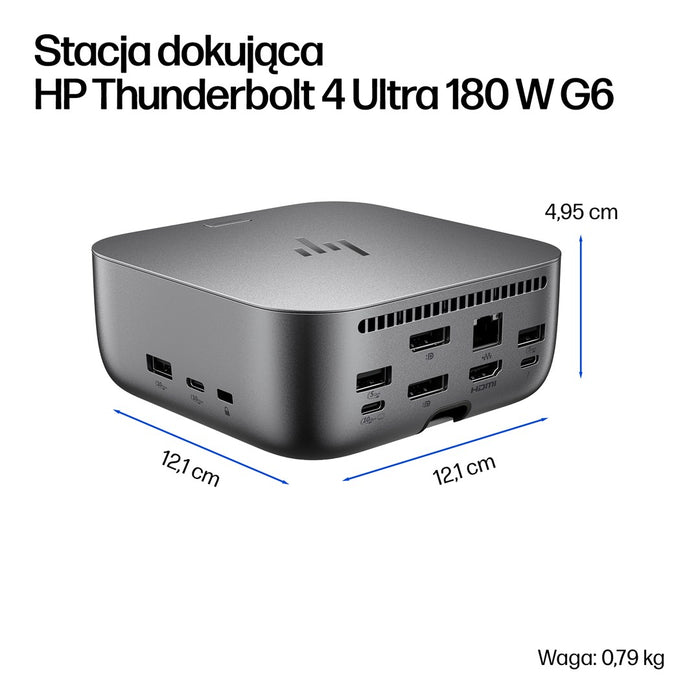 HP Thunderbolt 4 Ultra 180W G6 Dock TBT4 USB-C HDMI RJ-45 2xUSB-C 2xDP 5xUSB (EU)