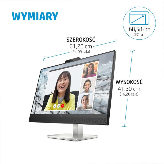 HP E-Series E27m G4 QHD USB-C Conferencing Monitor