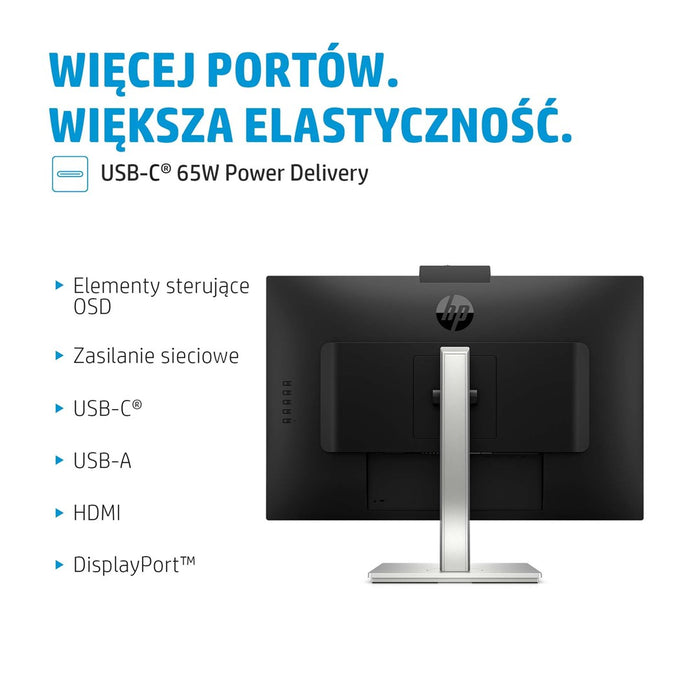 HP E-Series E27m G4 QHD USB-C Conferencing Monitor