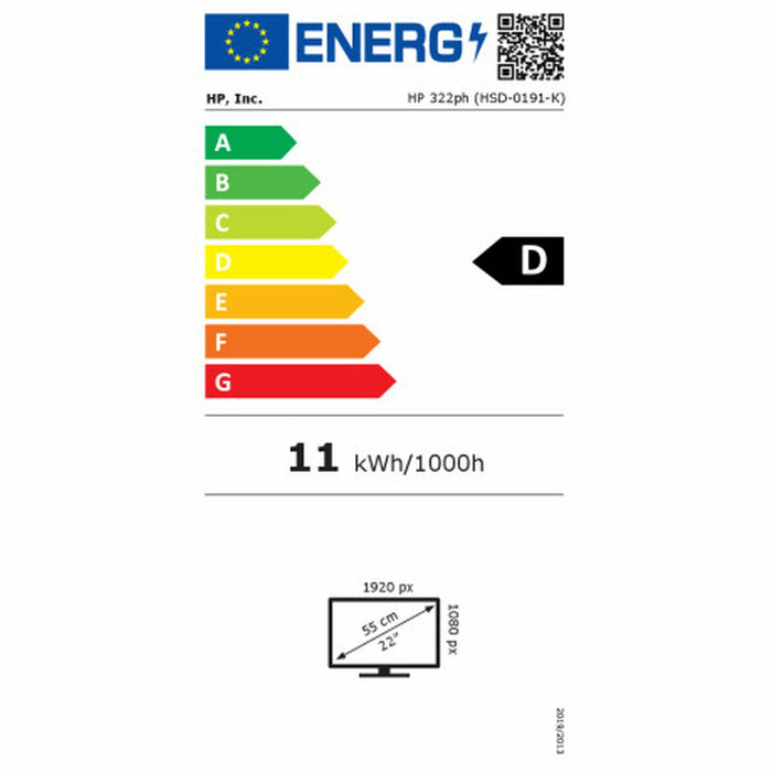 HP Series 3 Pro 322ph 21.5inch FHD Monitor 100Hz 16:9 HDMI VGA DP (EU) 3/3/0