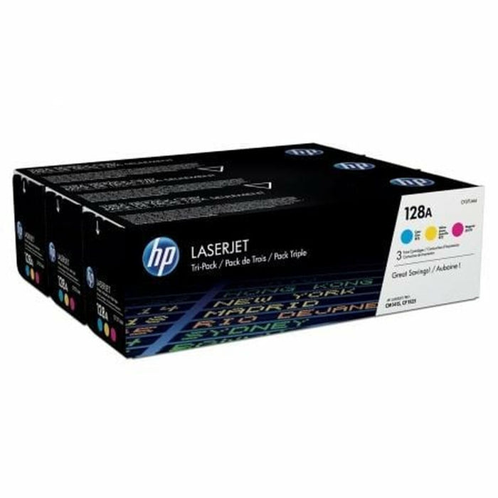 HP 128A CYM Tri-Pack LaserJet Toner Cartridge