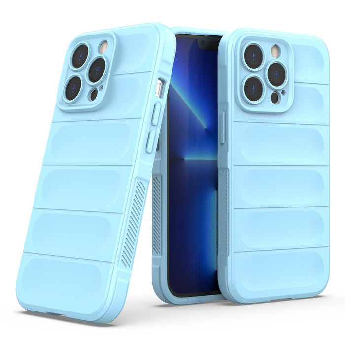Magic Shield Case for iPhone 13 Pro Max flexible armored cover light blue