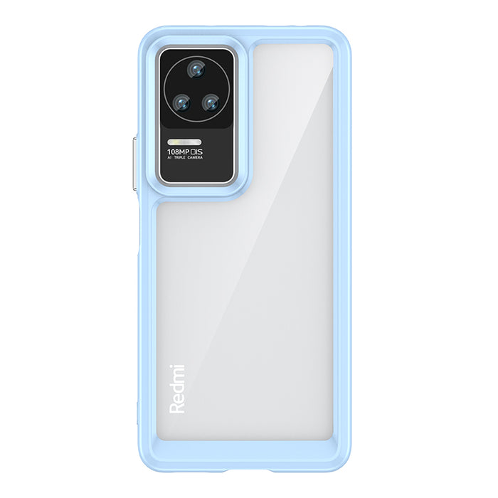 Outer Space Case for Xiaomi Poco F4 5G cover with a flexible frame blue
