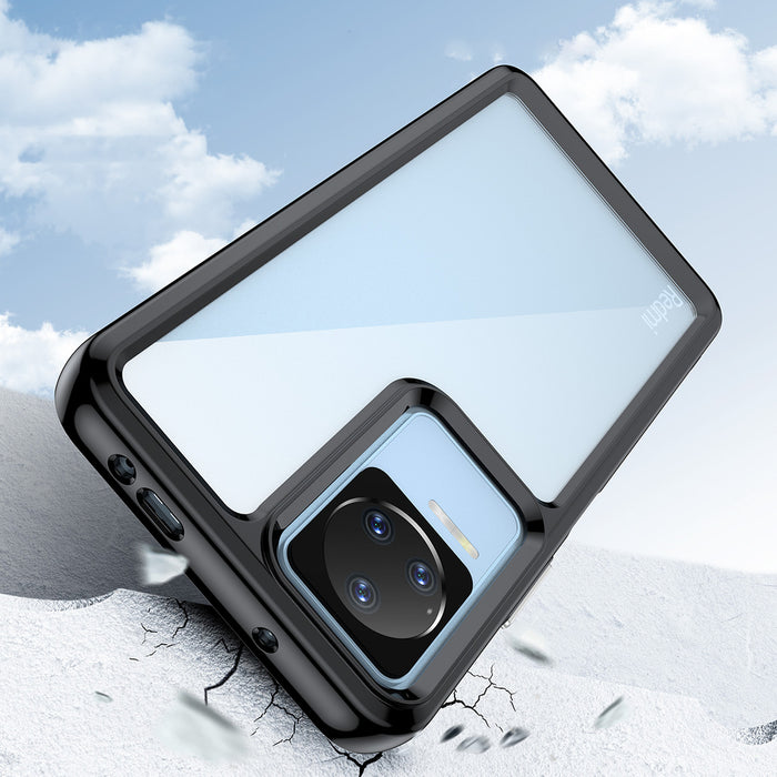 Outer Space Case for Xiaomi Poco F4 5G cover with a flexible frame blue