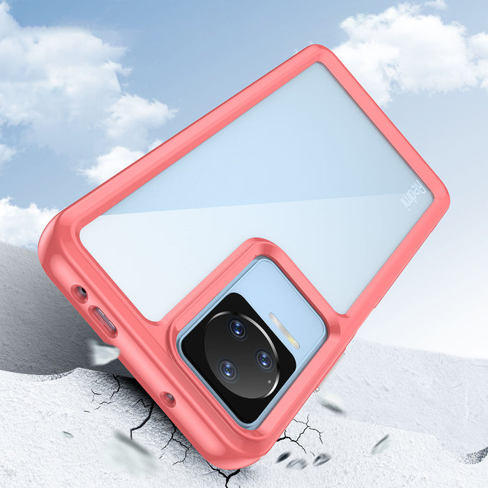 Outer Space Case Xiaomi Poco F4 5G cover with a flexible frame red
