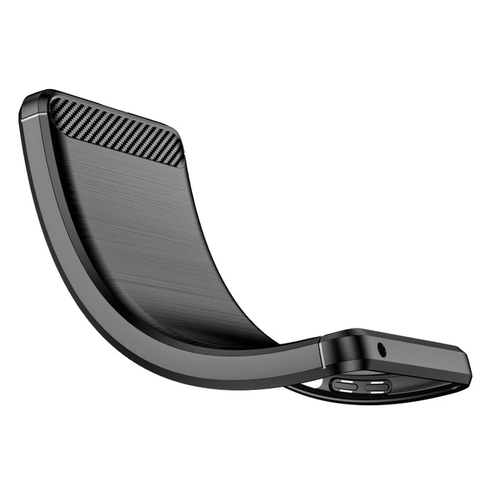 Carbon Case for Xiaomi Poco F4 5G flexible silicone carbon cover black