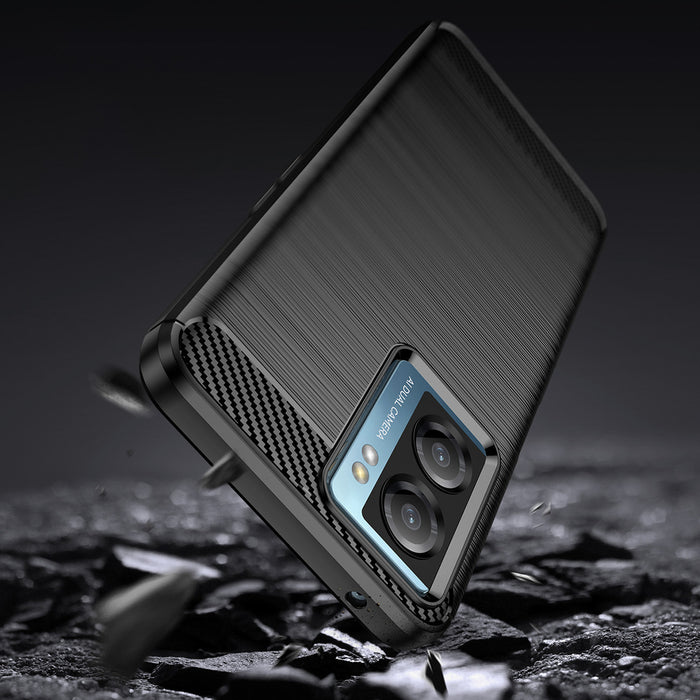 Carbon Case for Xiaomi Poco F4 5G flexible silicone carbon cover black