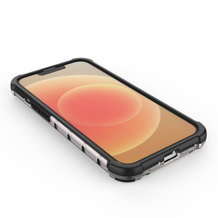 Honeycomb case for iPhone 14 armored hybrid cover black