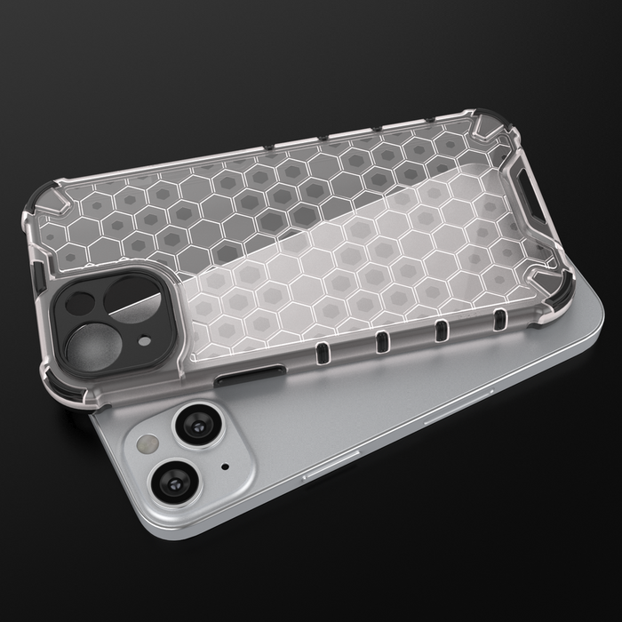 Honeycomb case for iPhone 14 armored hybrid cover black