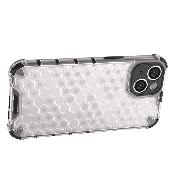 Honeycomb case for iPhone 14 armored hybrid cover blue