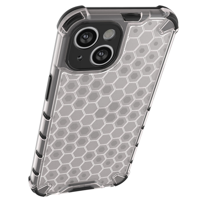Honeycomb case for iPhone 14 armored hybrid cover blue