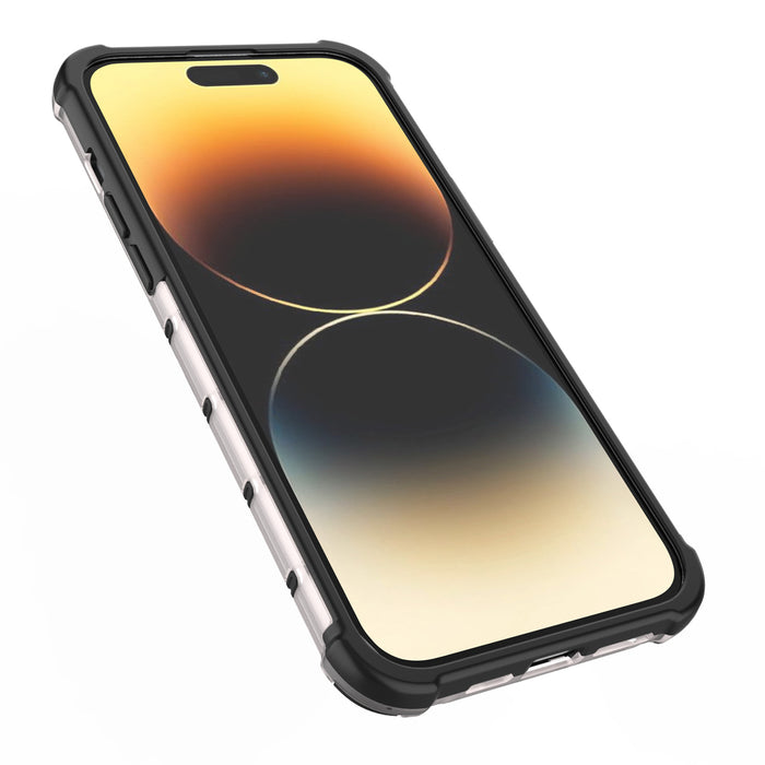 Honeycomb case for iPhone 14 Pro armored hybrid cover blue