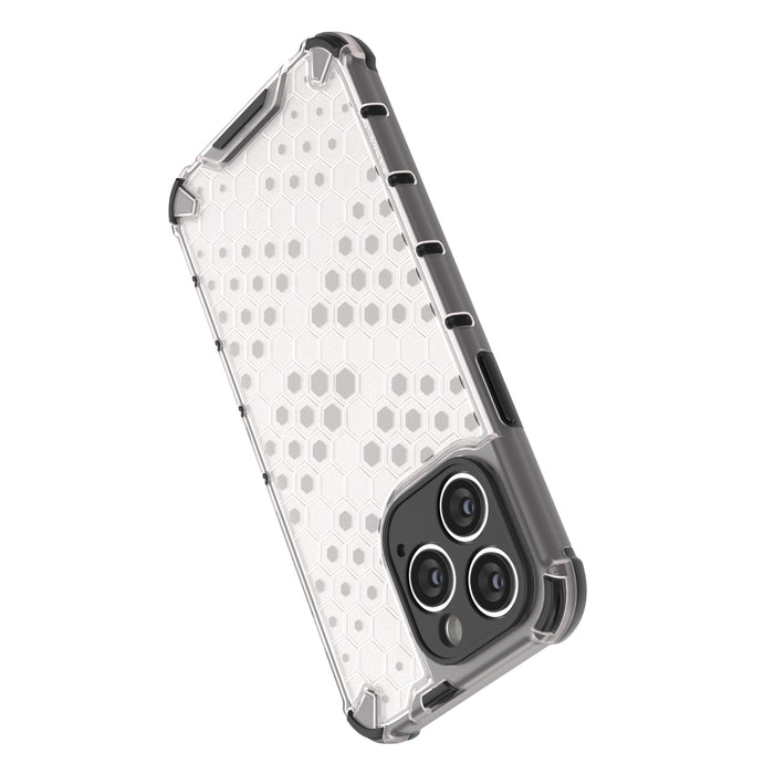 Honeycomb case for iPhone 14 Pro armored hybrid cover blue