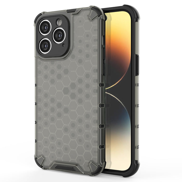 Honeycomb case for iPhone 14 Pro Max armored hybrid cover black