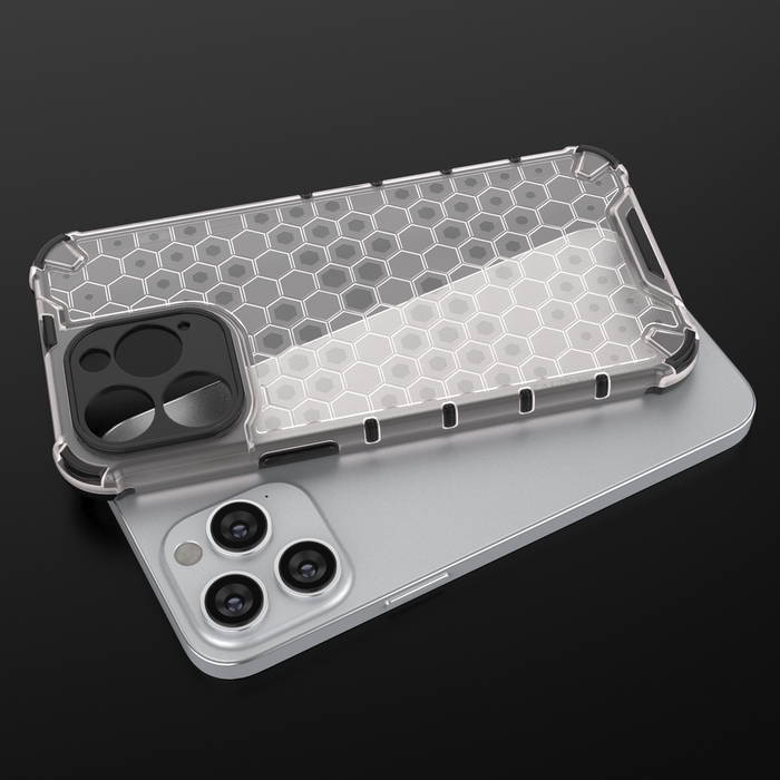 Honeycomb case for iPhone 14 Pro Max armored hybrid cover black