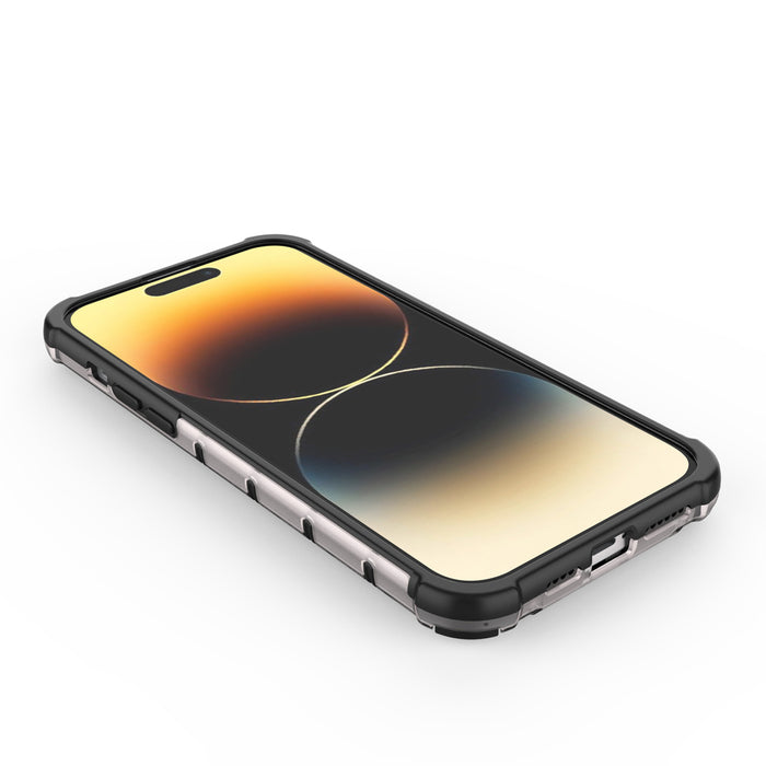 Honeycomb case for iPhone 14 Pro Max armored hybrid cover black