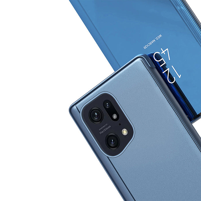 Clear View Case cover for Oppo Find X5 Pro cover with a flap black